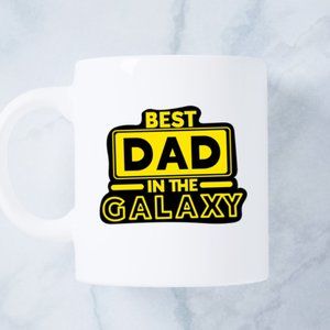 *NEW and HANDMADE* - Best Dad in the Galaxy Mug - 11 Ounces Funny Coffee Mug